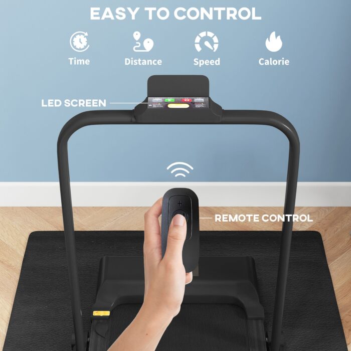 Homcom 2.5hp Walking Pad Treadmill, Folding Under Desk Treadmill Walking Machine, 1-10km/h, With Remote Control