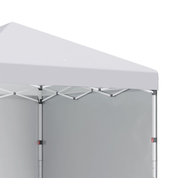 Outsunny 3 X 3 (m) Pop Up Gazebo With 2 Sidewalls, Leg Weight Bags And Carry Bag, Height Adjustable Party Tent Event Shelter, White