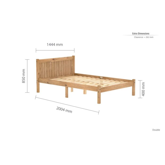 Rio Double Bed Pine