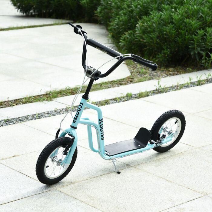 Homcom Kids Steel Height Adjustable Kick Scooter Blue/black