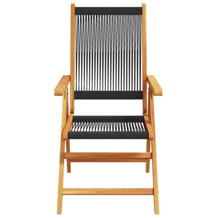 Vidaxl Reclining Garden Chairs 4 Pcs Black Solid Wood Acacia