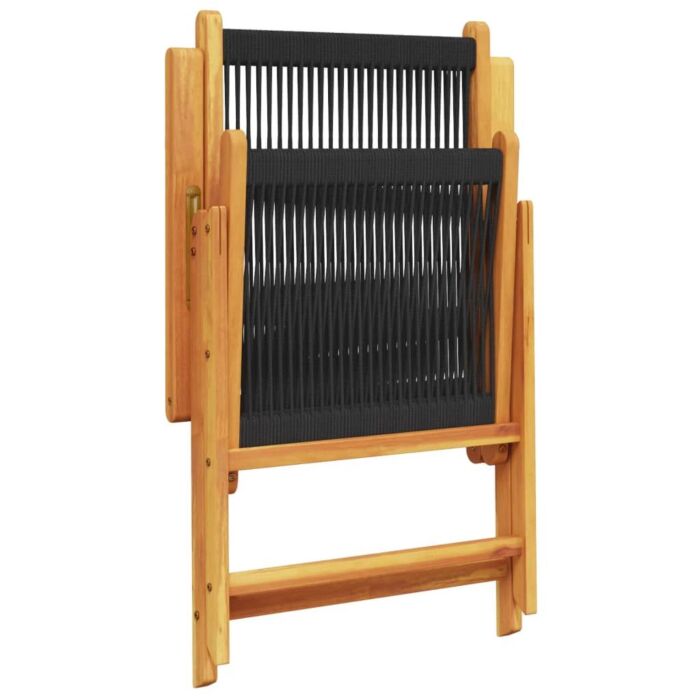 Vidaxl Reclining Garden Chairs 4 Pcs Black Solid Wood Acacia