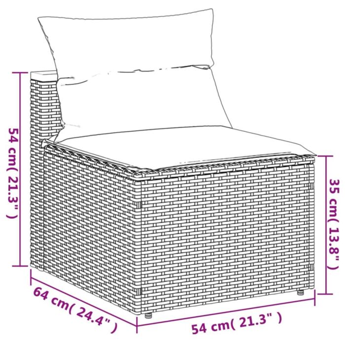 Vidaxl 5 Piece Garden Sofa Set With Cushions Beige Poly Rattan Acacia
