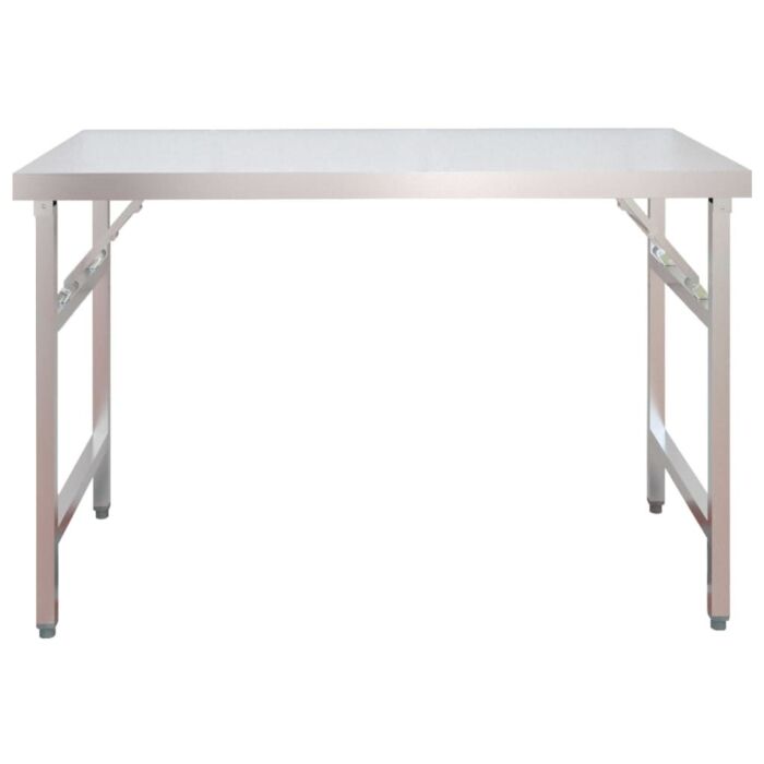 Vidaxl Kitchen Work Table With Overshelf 120x60x115 Cm Stainless Steel