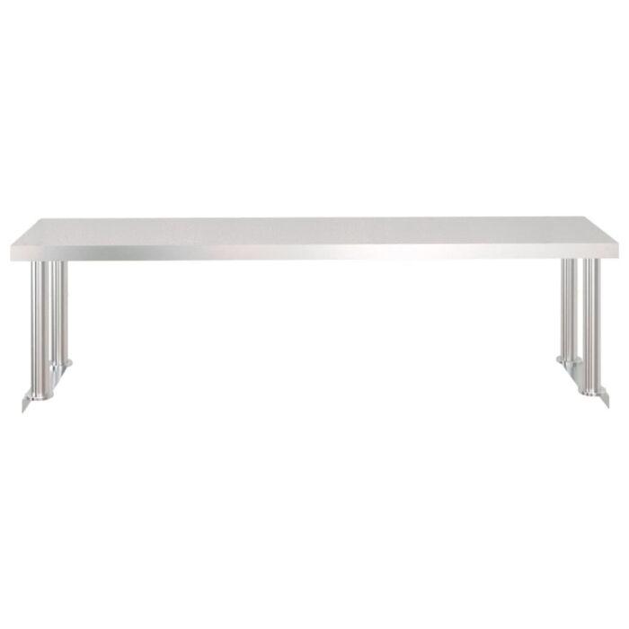 Vidaxl Kitchen Work Table With Overshelf 120x60x115 Cm Stainless Steel