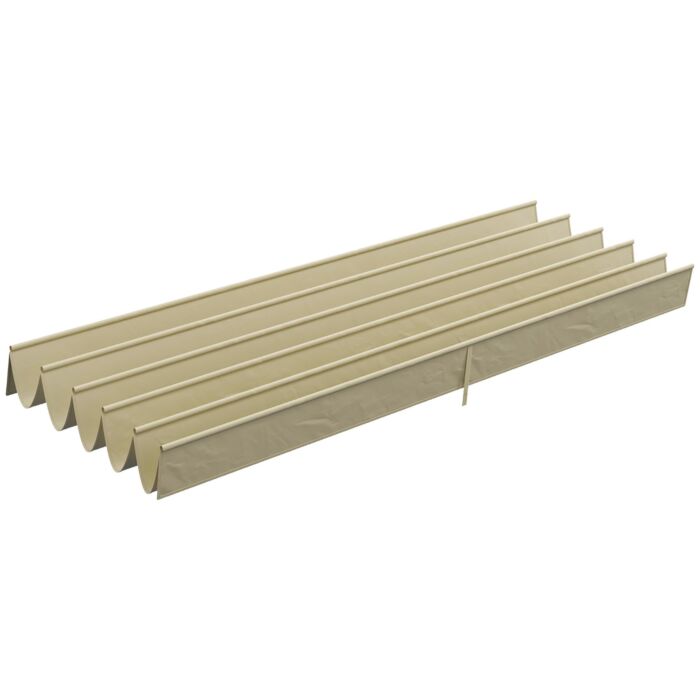 Outsunny Retractable Pergola Shade Cover, Replacement Canopy For 4 X 3 (m) Pergola, Retractable Roof, Beige