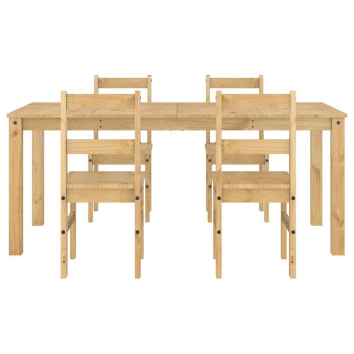 Vidaxl 5 Piece Dining Set Panama Solid Wood Pine