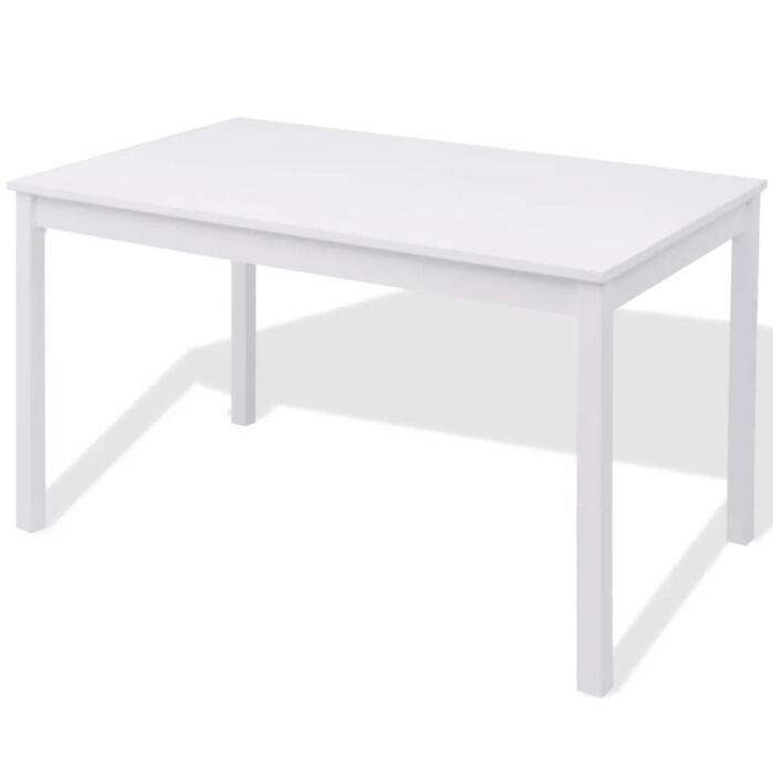 Vidaxl Seven Piece Dining Set Pinewood White
