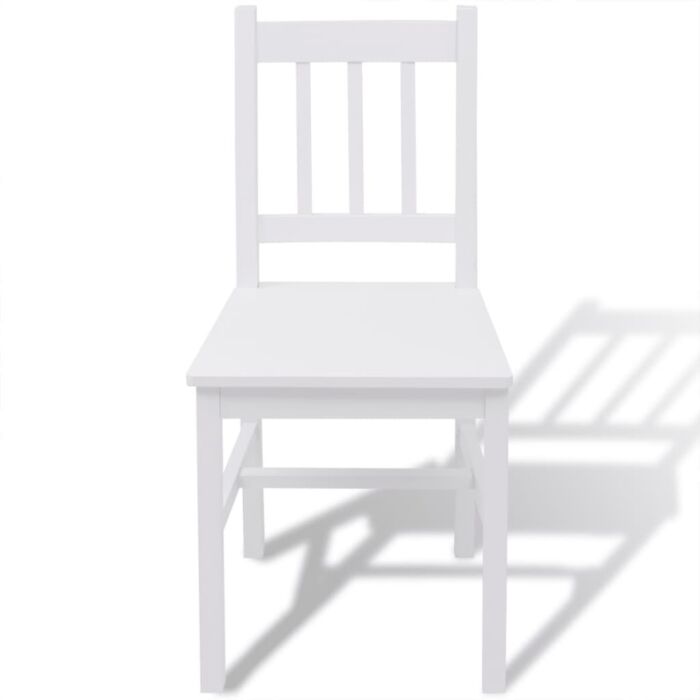 Vidaxl Seven Piece Dining Set Pinewood White
