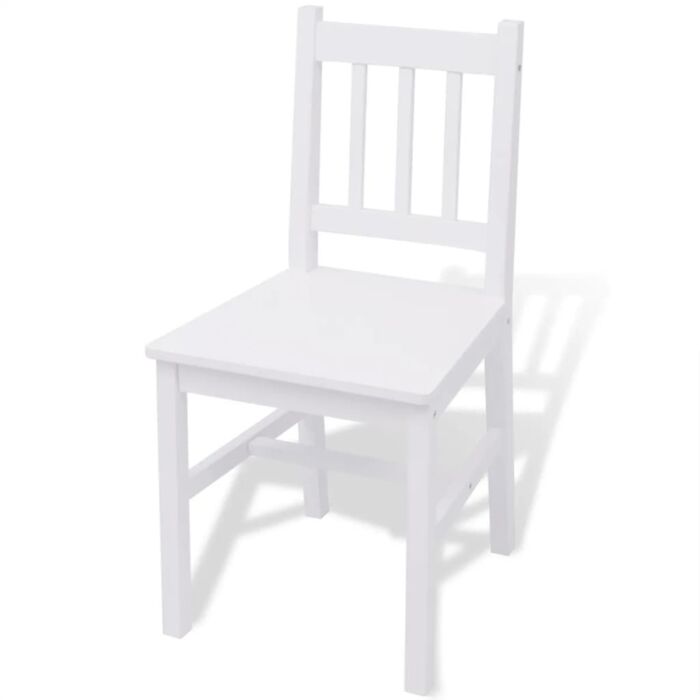 Vidaxl Seven Piece Dining Set Pinewood White