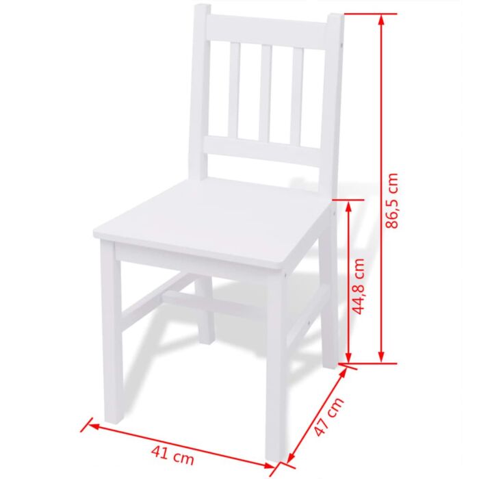 Vidaxl Seven Piece Dining Set Pinewood White
