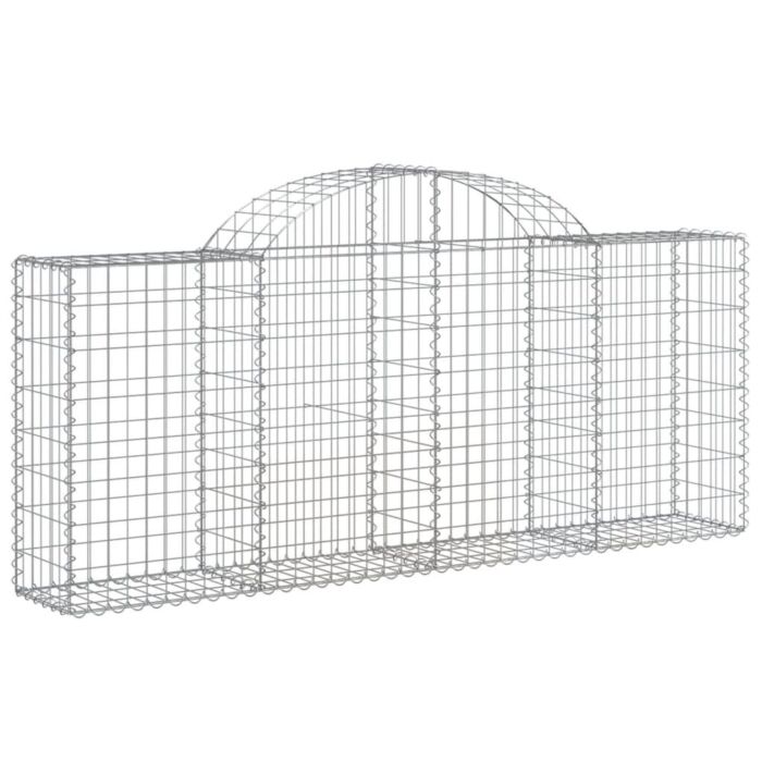 Vidaxl Arched Gabion Baskets 6 Pcs 200x30x80/100 Cm Galvanised Iron