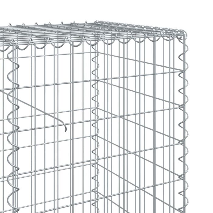 Vidaxl Gabion Basket With Cover 900x50x100 Cm Galvanised Iron