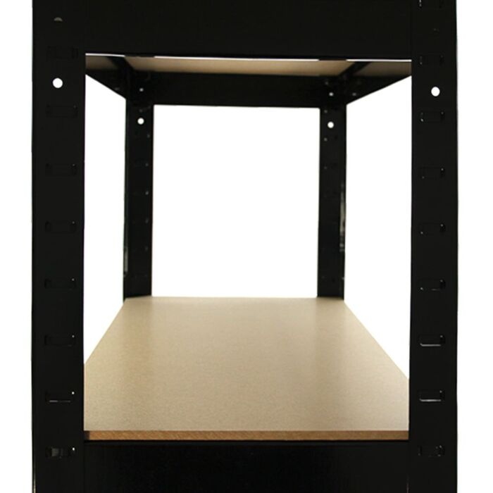 Monster Racking T-rax Heavy Duty Shelving Units, Black, 75cm W, 30cm D, Set Of 4