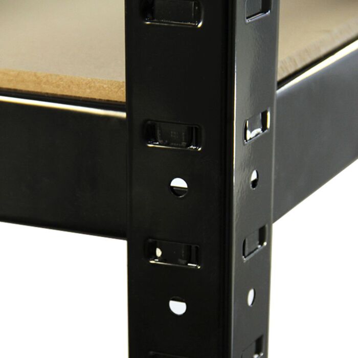 Monster Racking T-rax Heavy Duty Shelving Units, Black, 75cm W, 30cm D, Set Of 4