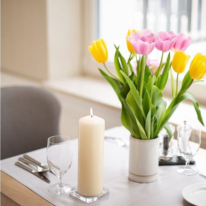Set Of 4 Pillar Candles W5cm X H11/16/22/33cm - Ivory