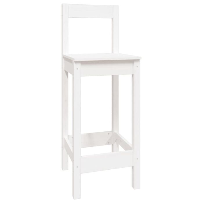 Vidaxl 5 Piece Bar Set White Solid Wood Pine