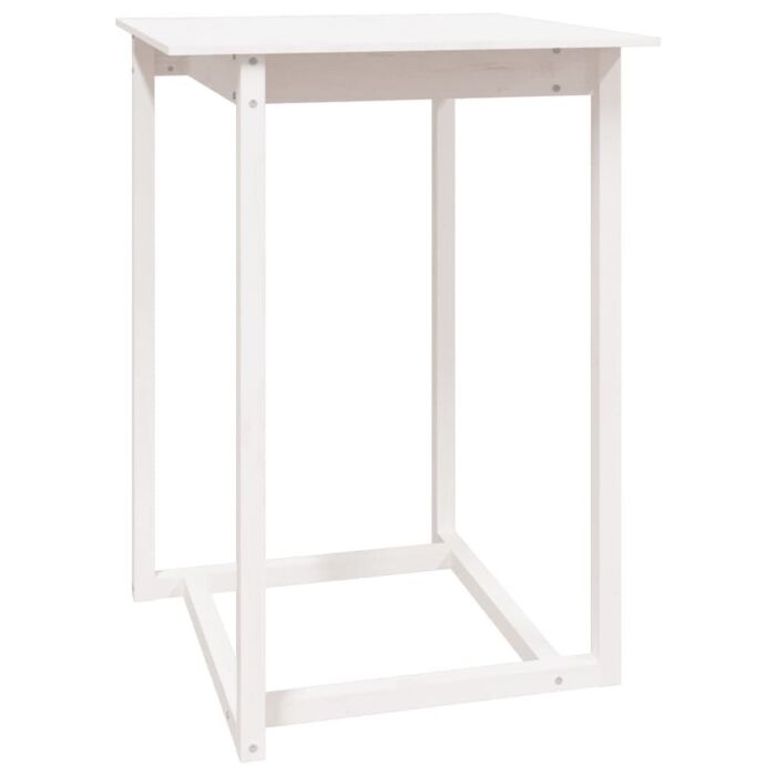 Vidaxl 5 Piece Bar Set White Solid Wood Pine