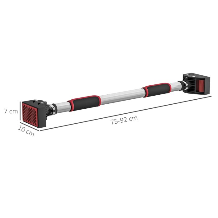 Sportnow Doorway Pull Up Bar, No Screws Door Frame Chin Up Bar, Adjustable Length (75-92cm) For Home Gym Workout