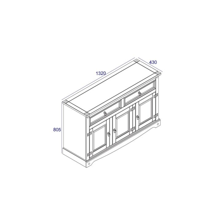 Corona Medium Sideboard