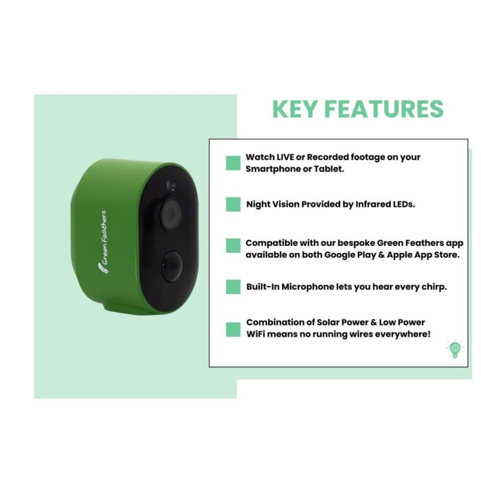 Solar Powered Wifi Bird Box Camera