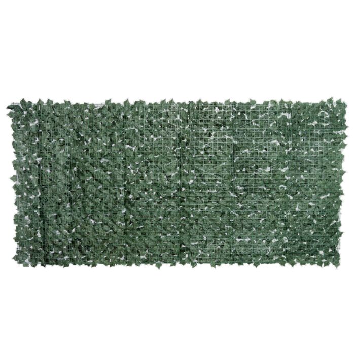 Outsunny Artificial Leaf Screen Panel, 3x1.5 M-dark Green