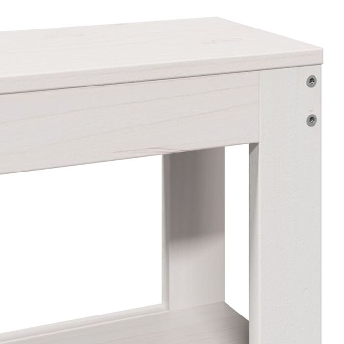 Vidaxl Bed Frame With Headboard White 150x200 Cm King Size Solid Wood Pine