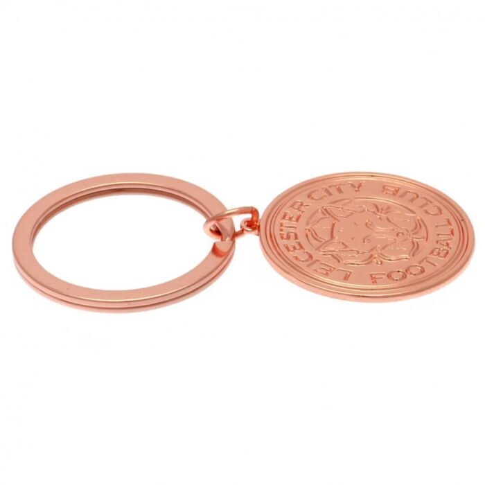 Leicester City Fc Rose Gold Crest Keyring