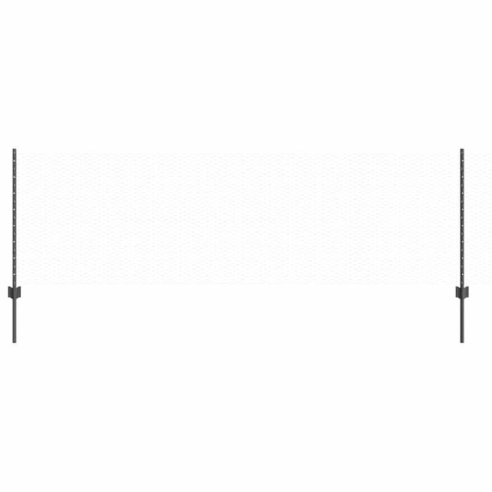 Vidaxl Fence Posts 11 Pcs U-channel Grey 80 Cm Steel, Vidaxl Hexagon Fence Grey 0.8x100 M Steel