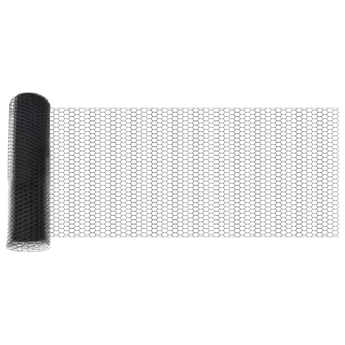 Vidaxl Fence Posts 11 Pcs U-channel Grey 80 Cm Steel, Vidaxl Hexagon Fence Grey 0.8x100 M Steel