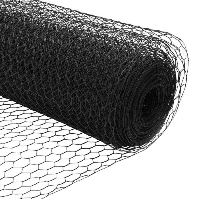 Vidaxl Fence Posts 11 Pcs U-channel Grey 80 Cm Steel, Vidaxl Hexagon Fence Grey 0.8x100 M Steel