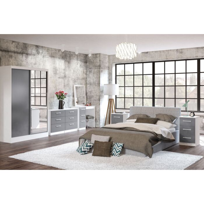 Lynx 6 Drawer Chest White & Grey