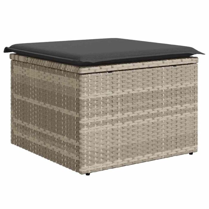 Vidaxl 6 Piece Garden Sofa Set With Cushions Grey Poly Rattan