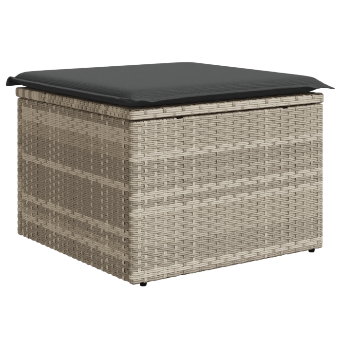 Vidaxl 6 Piece Garden Sofa Set With Cushions Grey Poly Rattan