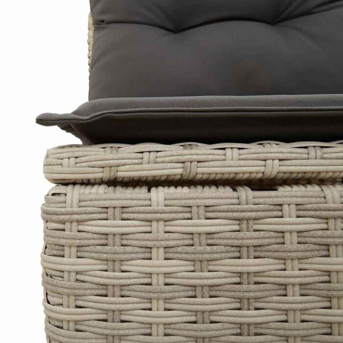 Vidaxl 6 Piece Garden Sofa Set With Cushions Grey Poly Rattan