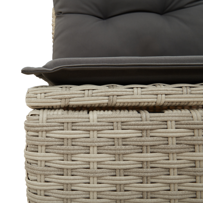 Vidaxl 6 Piece Garden Sofa Set With Cushions Grey Poly Rattan