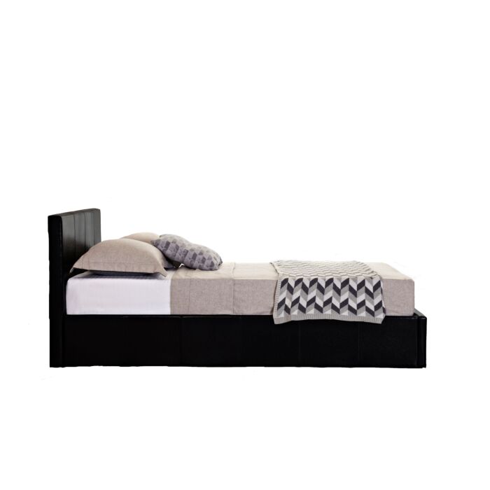 Berlin Small Double Ottoman Bed Black