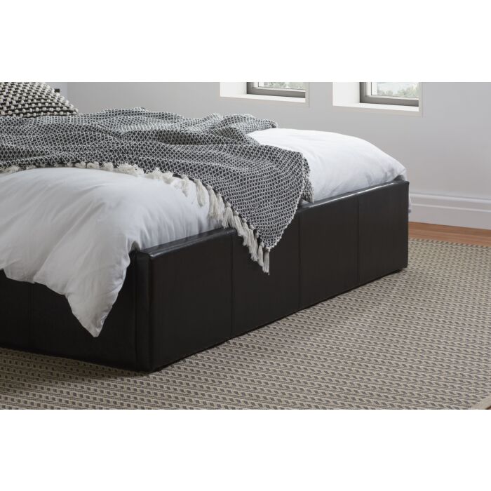 Berlin Small Double Ottoman Bed Black