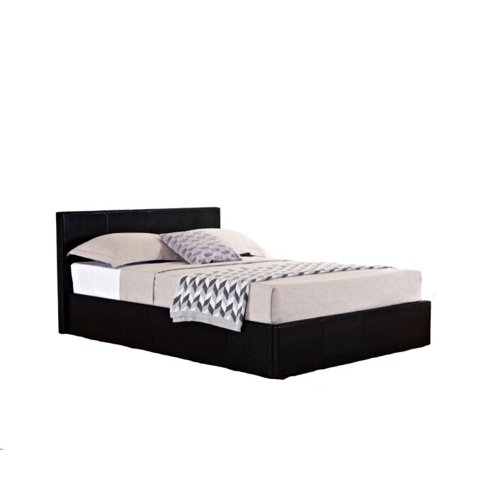 Berlin Small Double Ottoman Bed Black