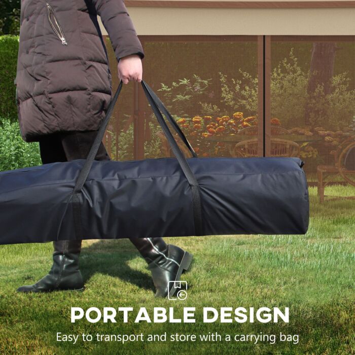 Outsunny 3 X 3(m) Pop Up Gazebo, Double-roof Garden Tent With Netting And Carry Bag, Party Event Shelter For Outdoor Patio, Khaki