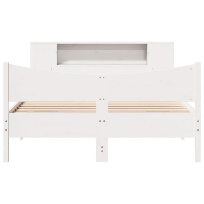 Vidaxl Bed Frame Without Mattress White 150x200 Cm King Size Solid Wood Pine