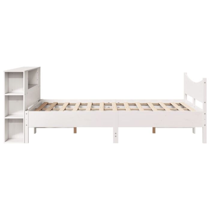 Vidaxl Bed Frame Without Mattress White 150x200 Cm King Size Solid Wood Pine