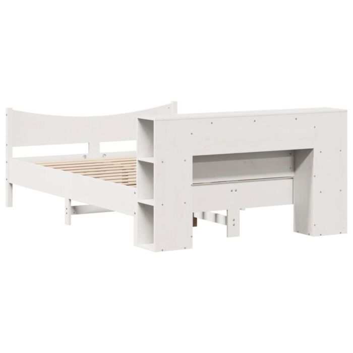 Vidaxl Bed Frame Without Mattress White 150x200 Cm King Size Solid Wood Pine