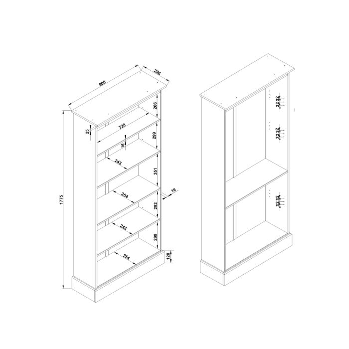 Cotswold Tall Bookcase