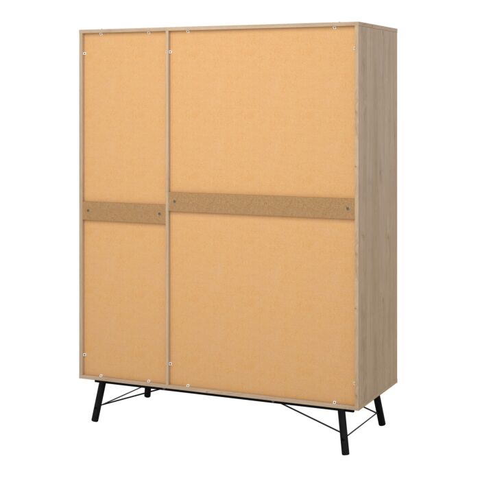 Ry Wardrobe 3 Doors + 3 Drawers In Jackson Hickory Oak