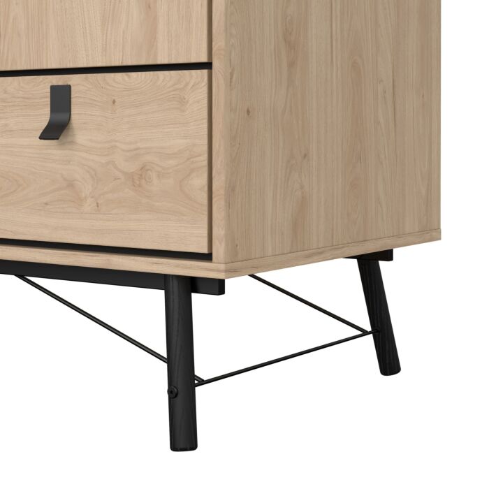 Ry Wardrobe 3 Doors + 3 Drawers In Jackson Hickory Oak