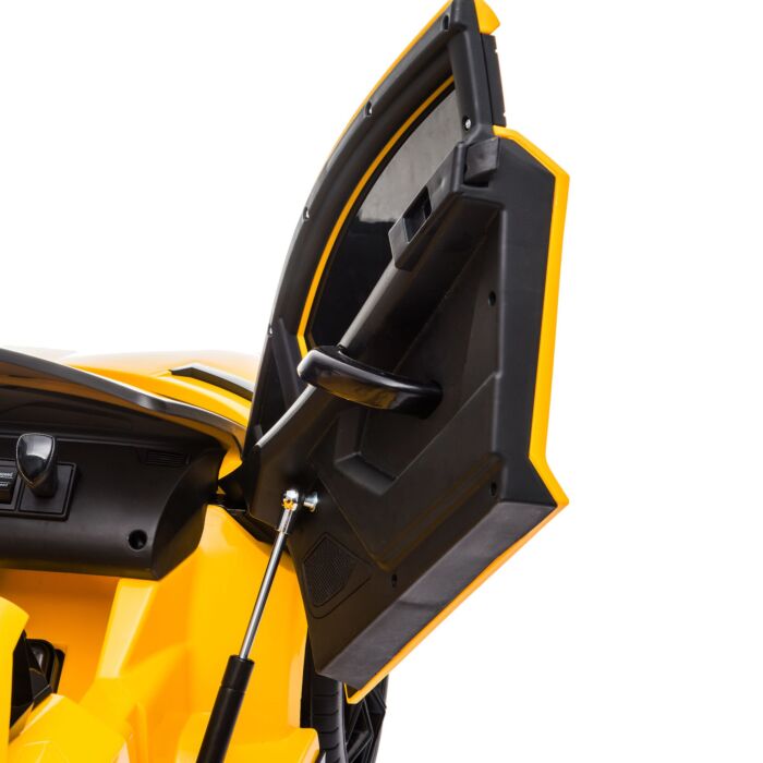 Homcom Compatible 12v Battery-powered Kids Electric Ride On Car Lamborghini Aventador Sports Racing Car Toy With Parental Remote Control Lights Yellow