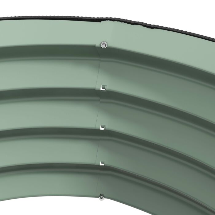 Outsunny Set Of 2 Raised Garden Bed, Metal Planter Box With Safety Edging, Easy-to-assemble Stock Tank, Green