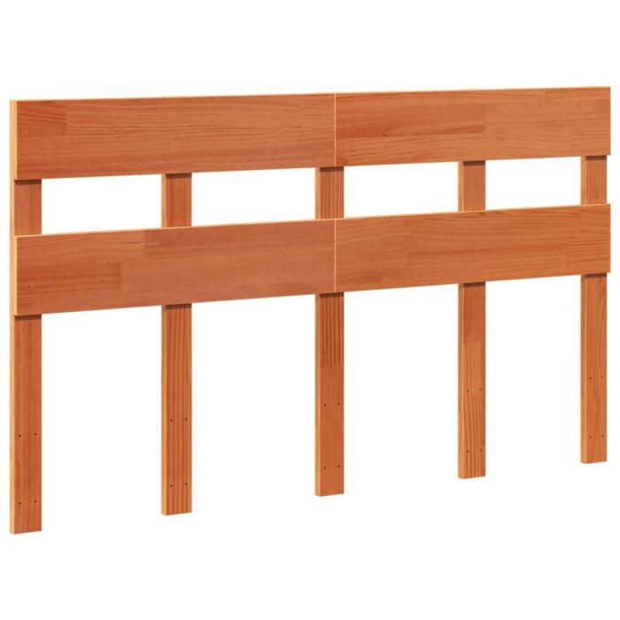 Vidaxl Bed Frame Without Mattress Wax Brown 140x190 Cm Solid Wood Pine