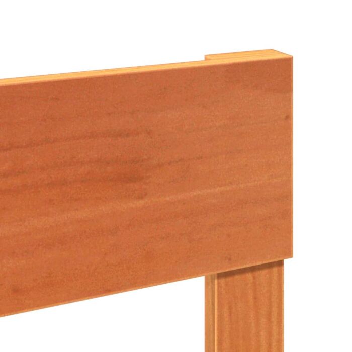 Vidaxl Bed Frame Without Mattress Wax Brown 140x190 Cm Solid Wood Pine